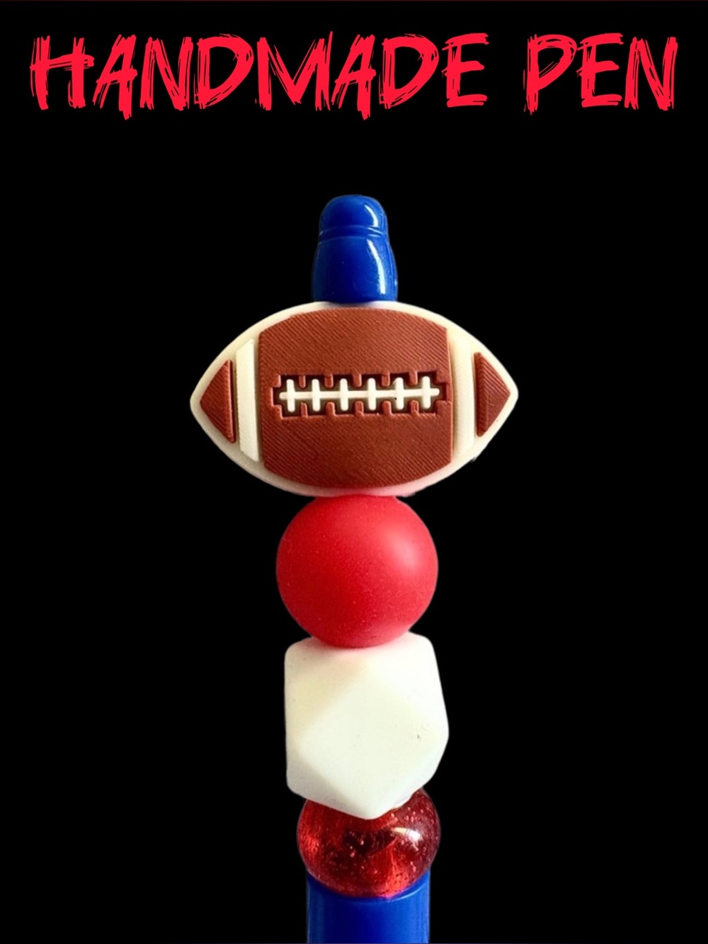 American Football Custom Beaded Ink Pen